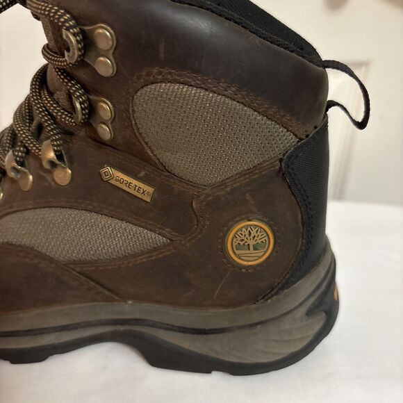 Timberland GORE-TEX Boots Women’s Brown Leather Outdoor Hiking Performance, sz 9 - Picture 14 of 16